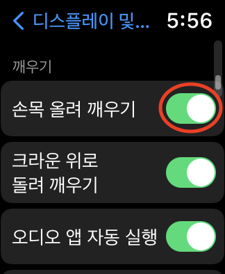 애플워치-손목-올려-깨우기-끄기