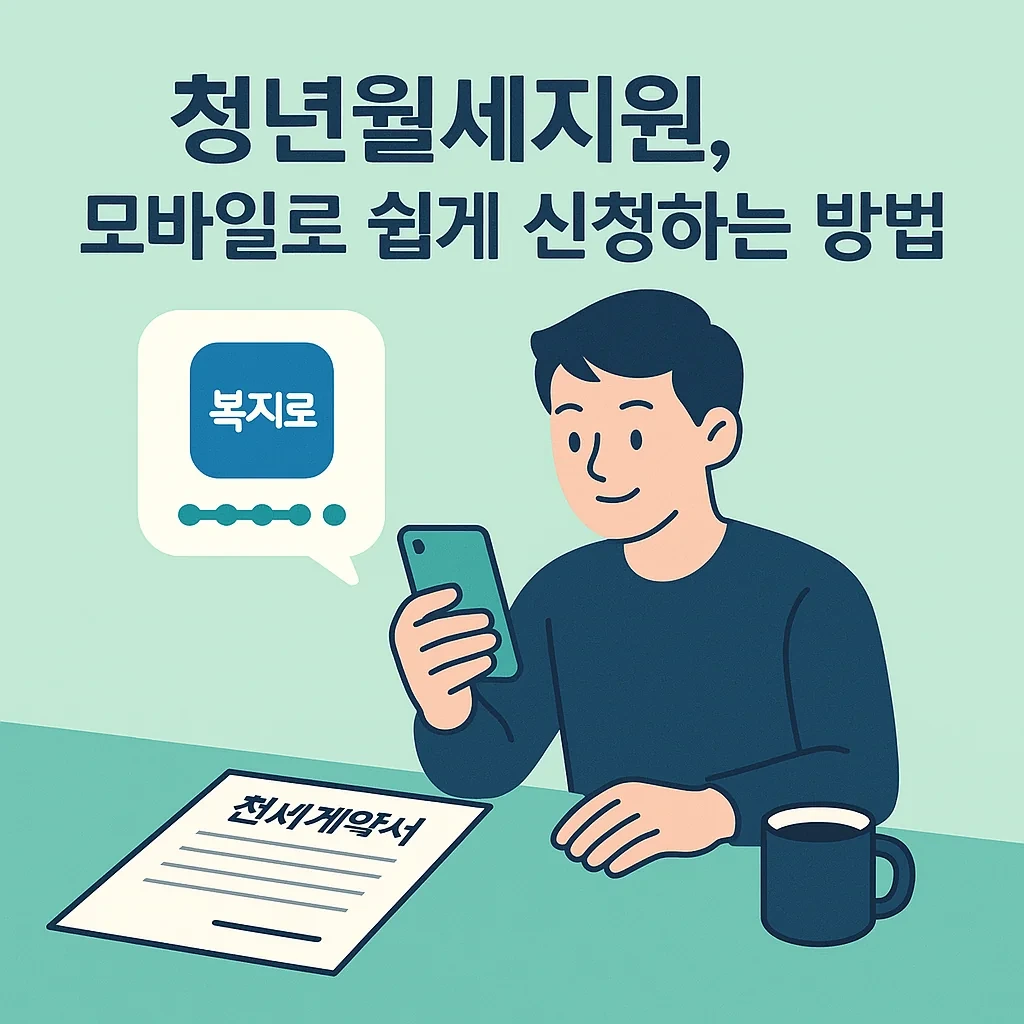 청년월세지원 모바일 신청 화면 예시