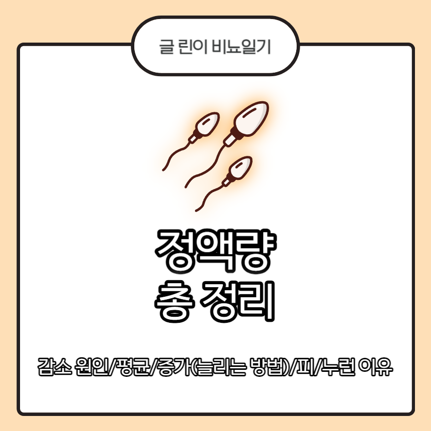  정액량 총 정리 : 감소 원인/평균/증가(늘리는 방법)/피/누런이유