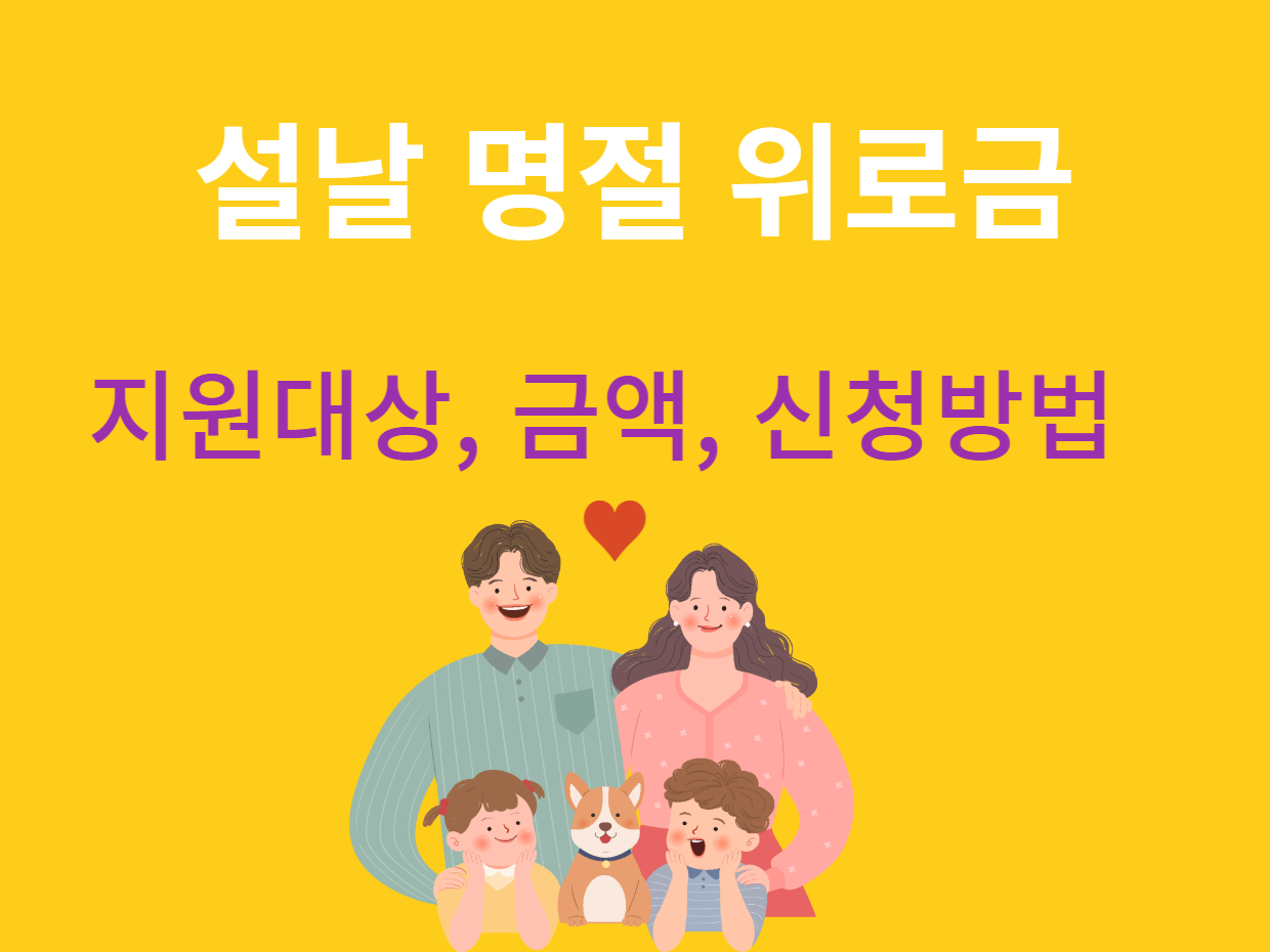  2023년 지역별 설날 명절 위로금 지원대상 금액 신청방법