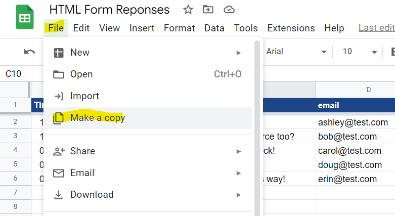 티스토리-Contact-Us-구글시트