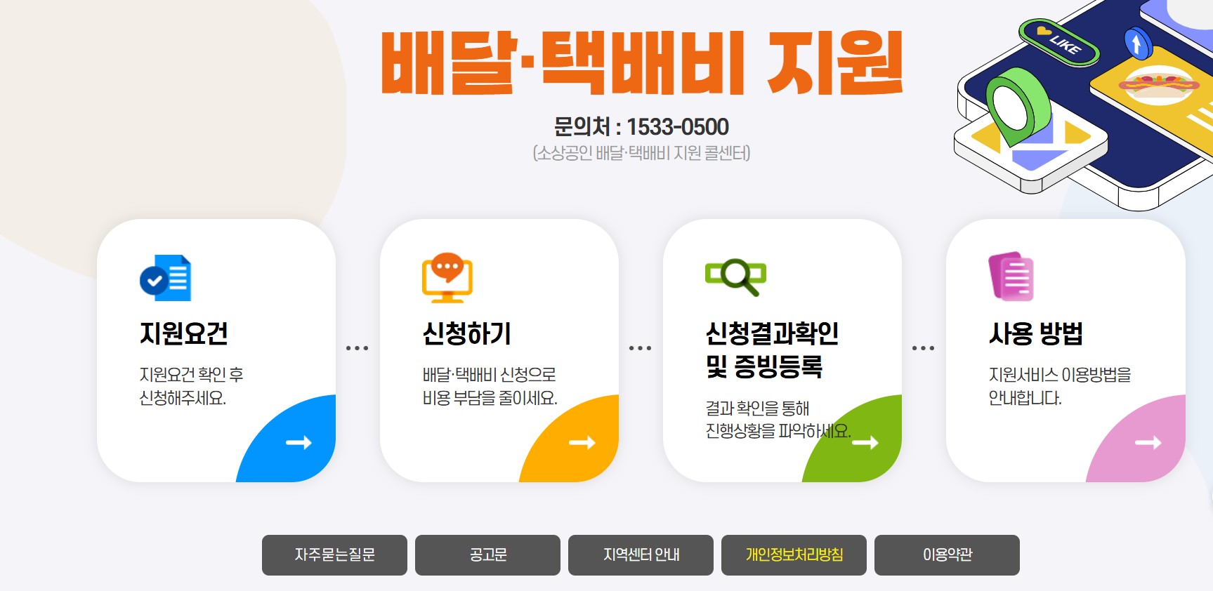 지역별 소상공인 택배비 지원