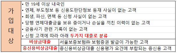 비상금대출 가입대상