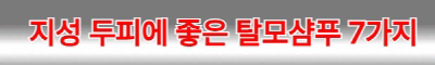 지성 두피에 좋은 탈모샴푸 7가지