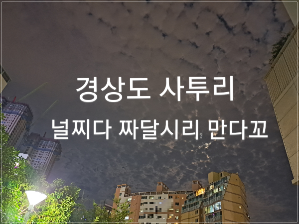  구수하고 정겨운 경상도 사투리/널찌다  짜달시리 만다꼬