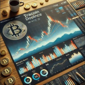 RSI와 MACD 지표가 적용된 비트코인 도미넌스 차트
