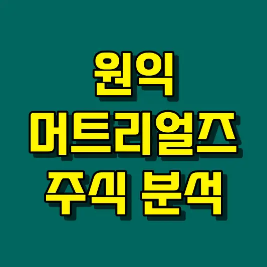 원익머트리얼즈 주식 분석