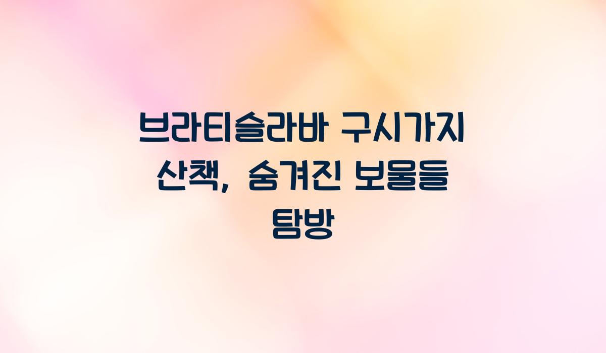 브라티슬라바 구시가지 산책