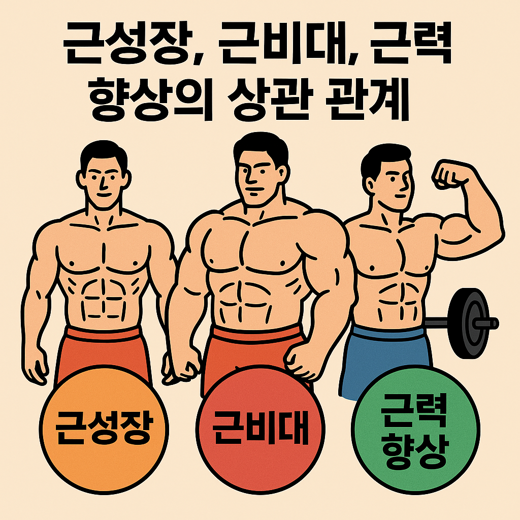 근성장과 근비대, 근력 향상 관련 이미지