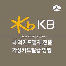  해외카드결제 전용 국민카드 가상카드 발급 방법