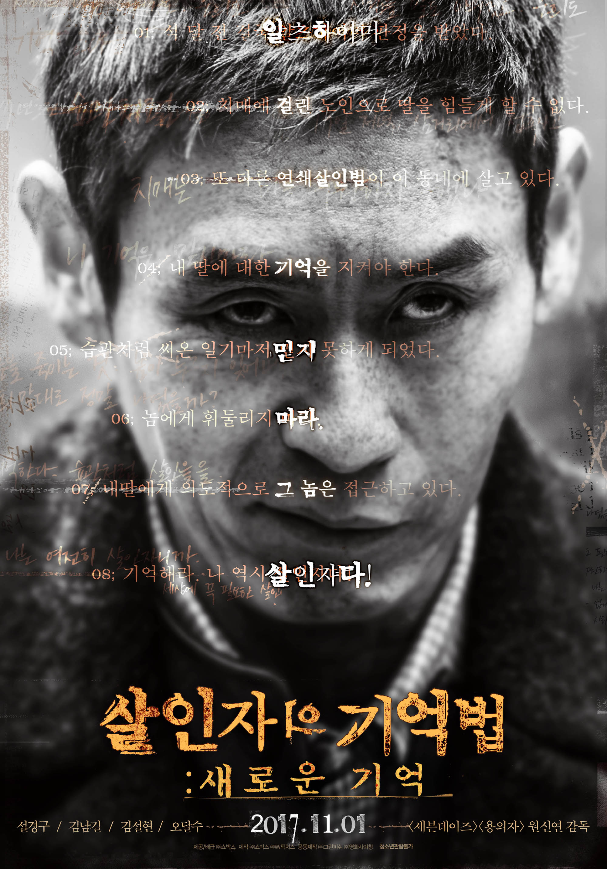  살인자의 기억법 영화 초호화 출연진 및 제작진