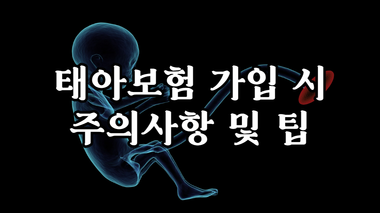  태아보험 가입 시 주의사항 및 팁