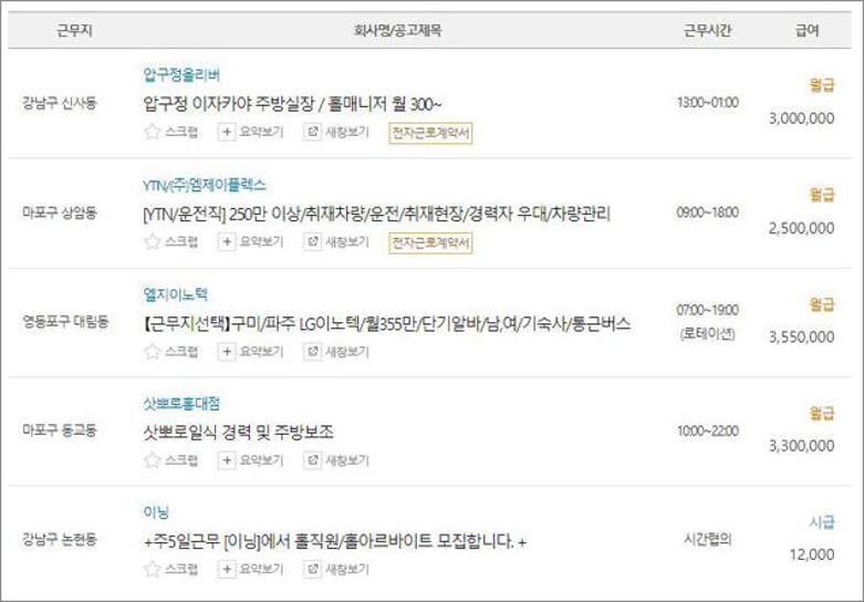 일자리사이트