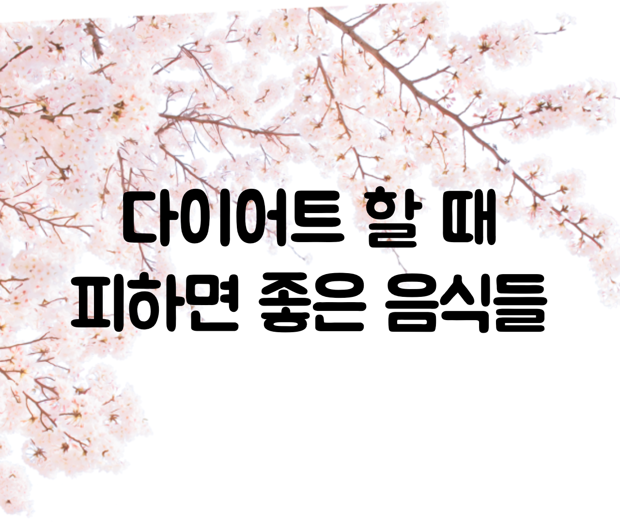  다이어트 시 피해야할 음식, 다이어트 금지음식