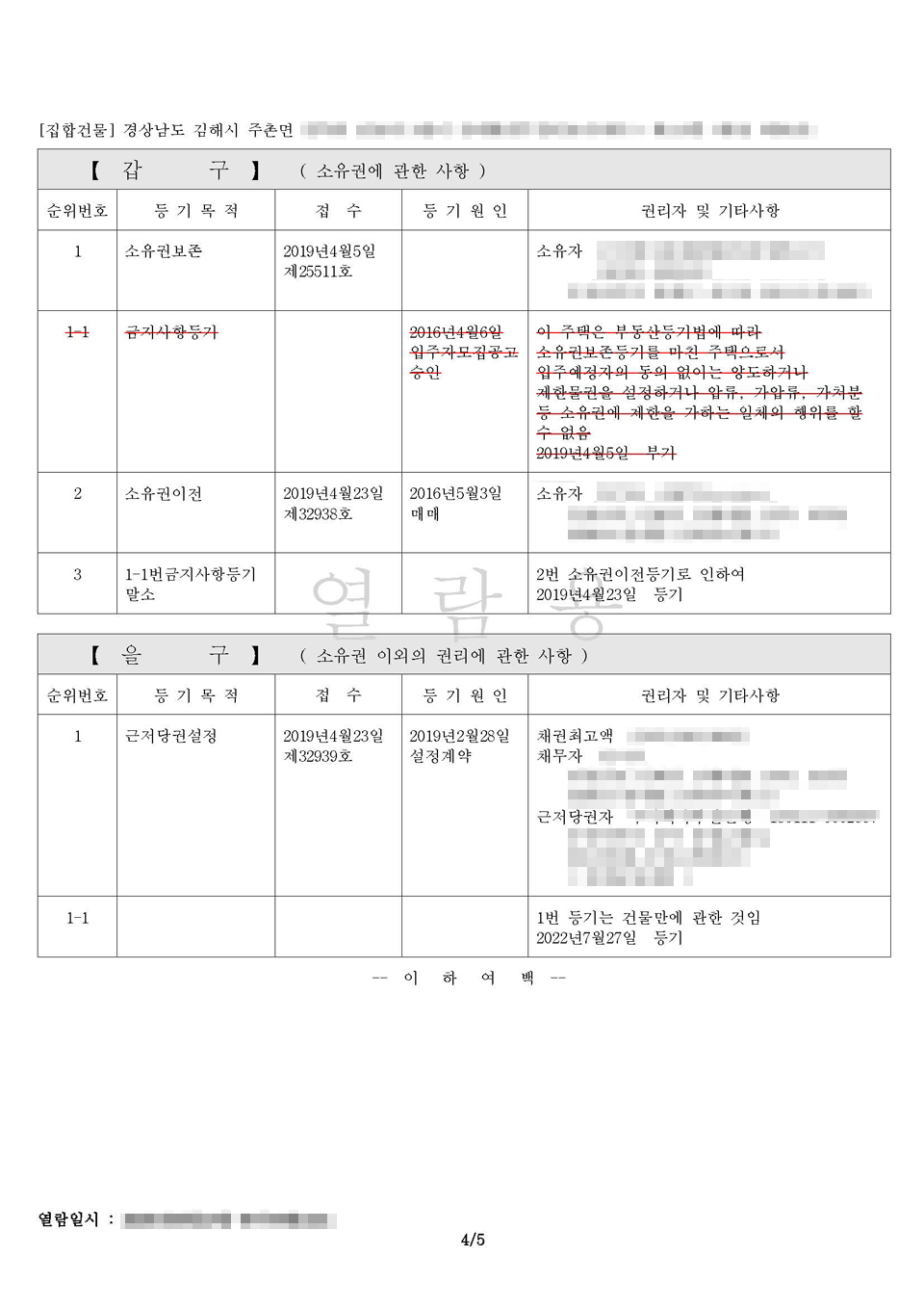 등기사항전부증명서