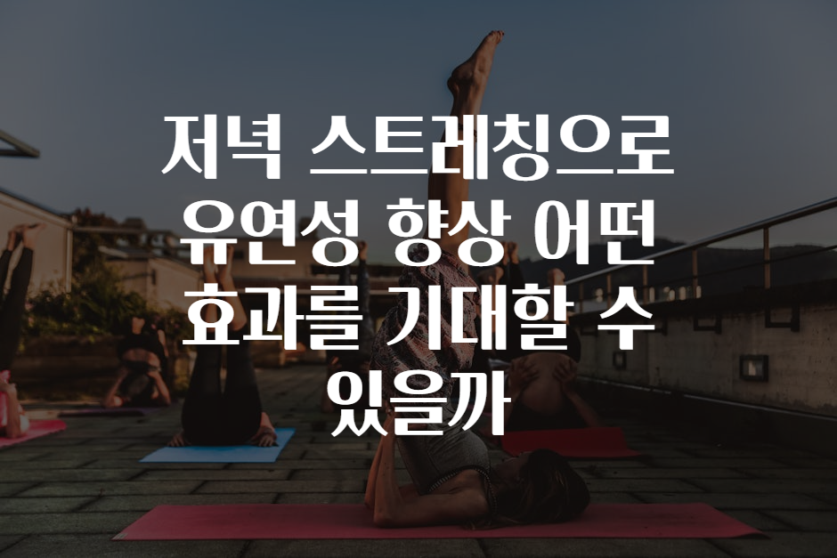 저녁 스트레칭으로 유연성 향상 어떤 효과를 기대할 수 있을까 저녁 스트레칭으로 유연성 향상 어떤 효과를 기대할 수 있을까