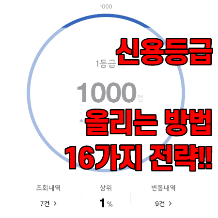  신용등급 올리는 방법(16가지 장기, 단기 전략)
