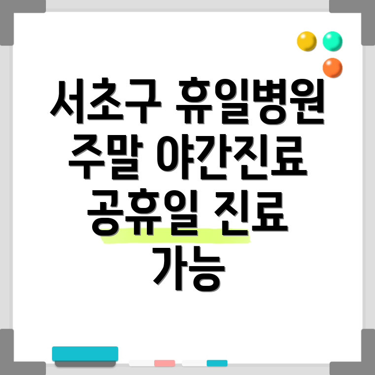 서초1동 휴일병원