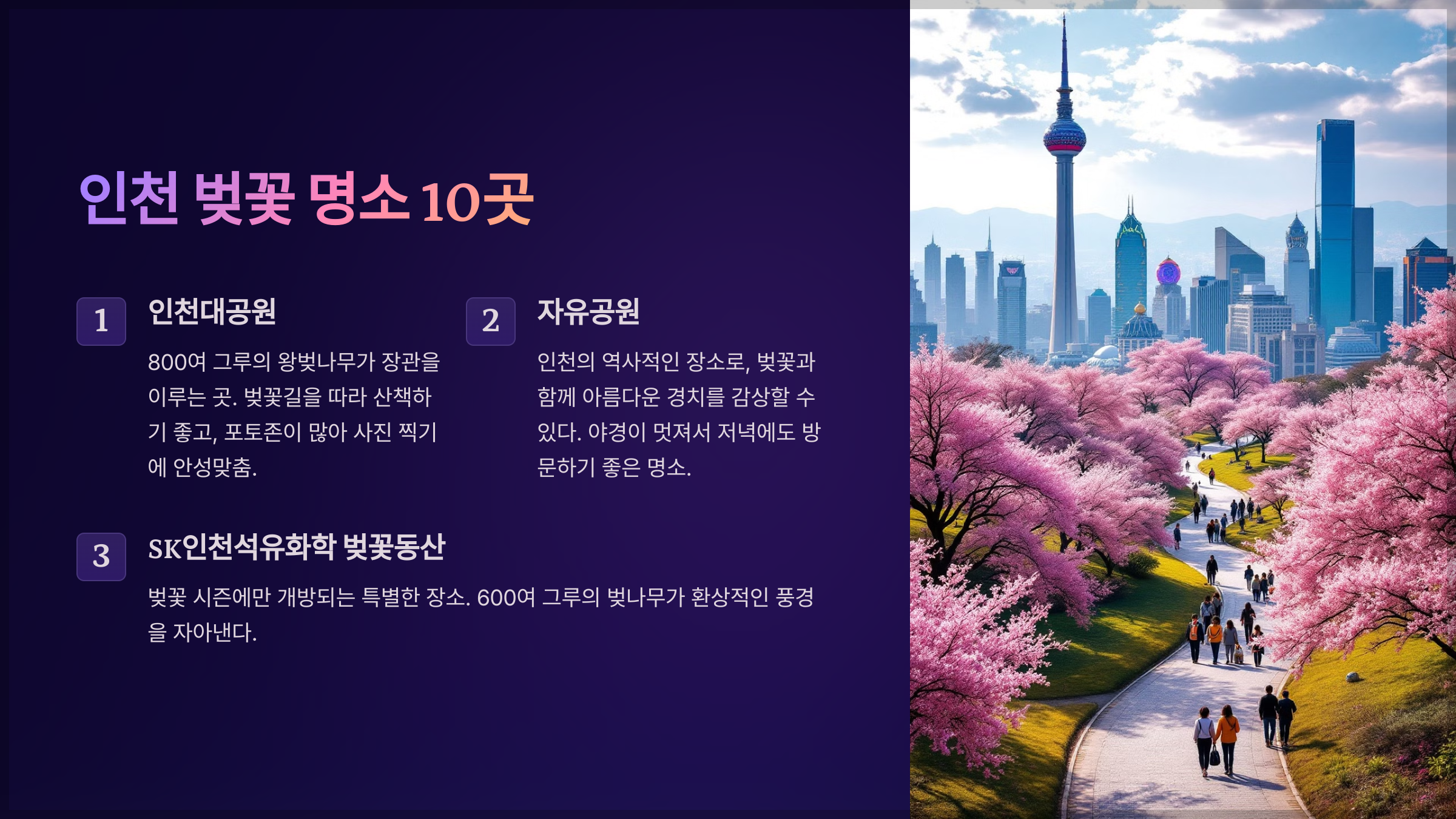 인천 벚꽃 명소 10곳