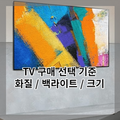 썸네일 TV 구매 선택 기준