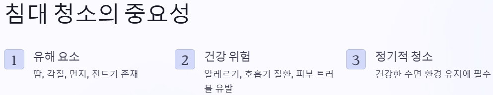 침대 청소의 중요성