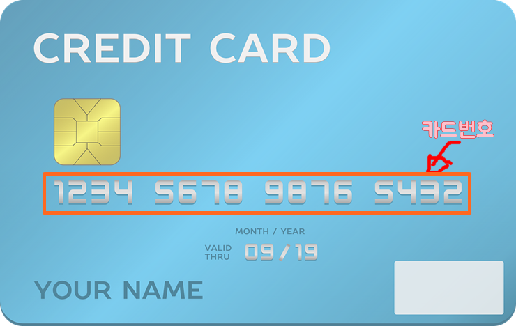 신용카드 카드 번호 확인 방법