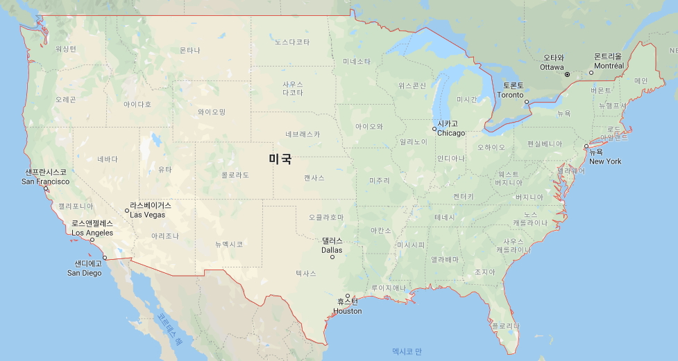 미국지도 - 주,시차,지형,특징,미국지도(일러스트,이미지공유)