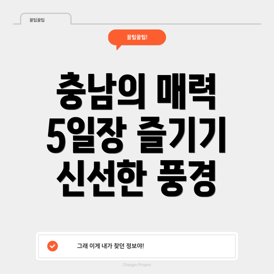 충남 5일장