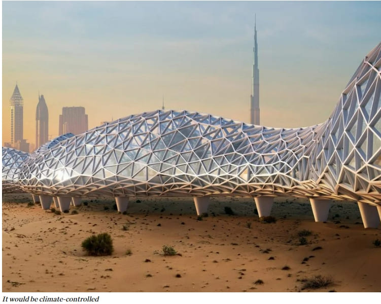 "두바이를 지구상에서 가장 연결된 도시로"...93km 사이클링 고속도로 제안 VIDEO: Urb proposes 93-kilometre cycling highway "to make Dubai the most connected city on earth"