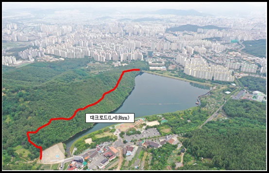  대구 달서구 도원지 순환산책로 지도 첨부