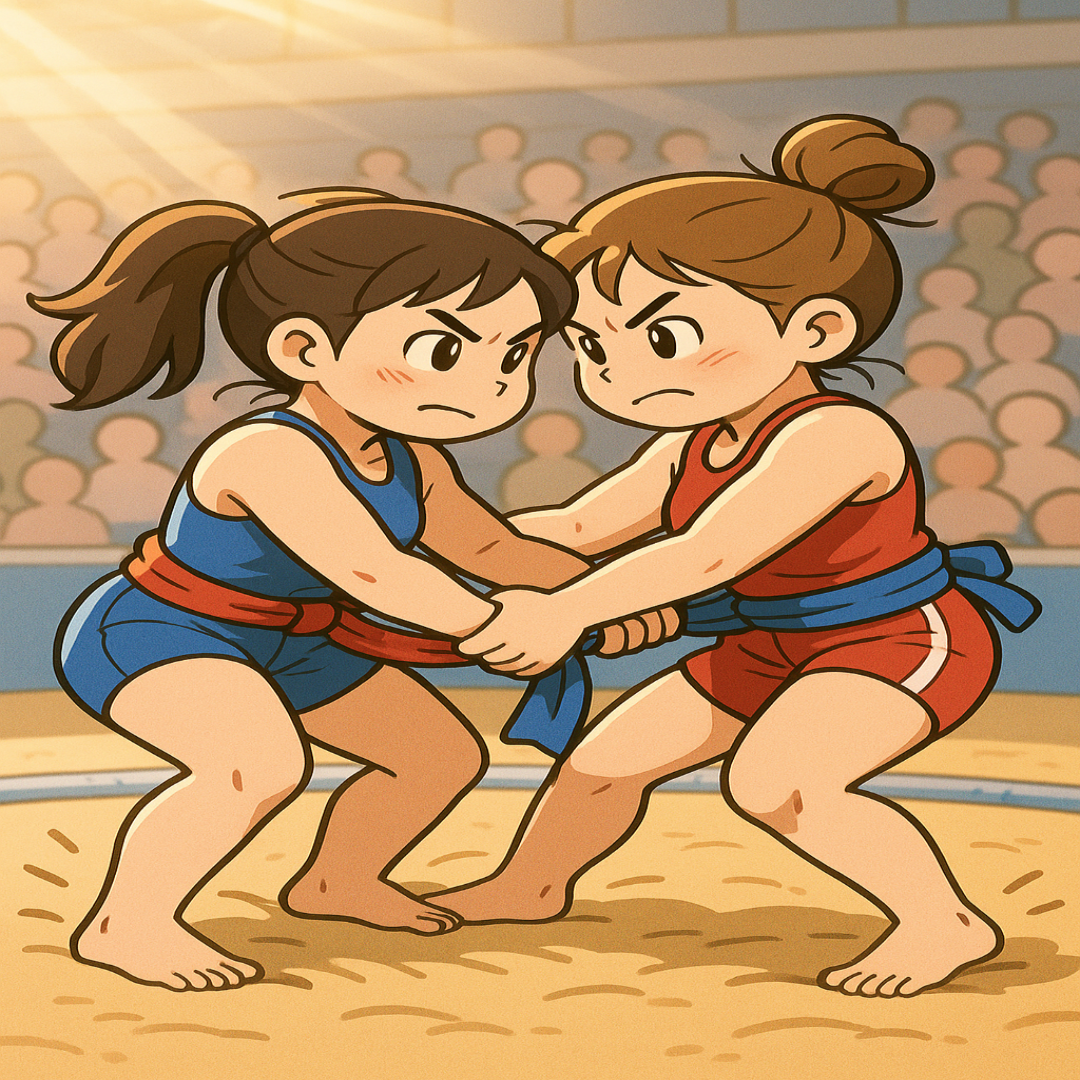 여자씨름경기장면사진