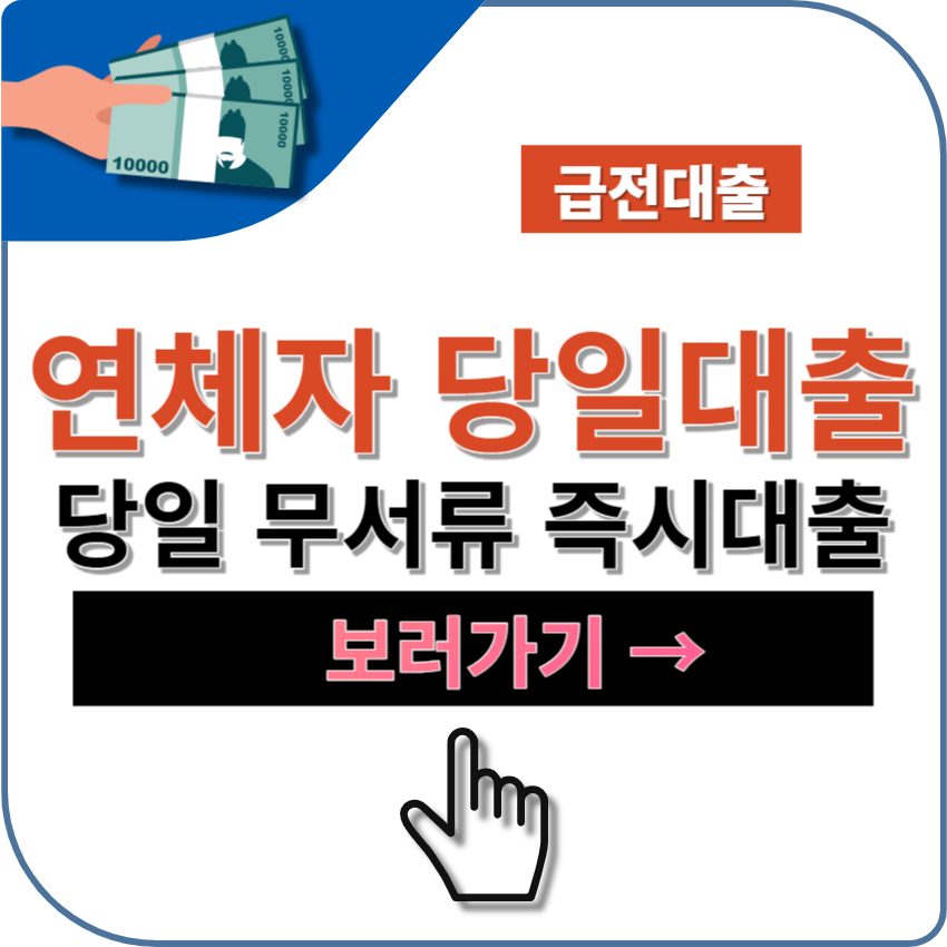 연체자 당일 무서류 대출 가능한 곳