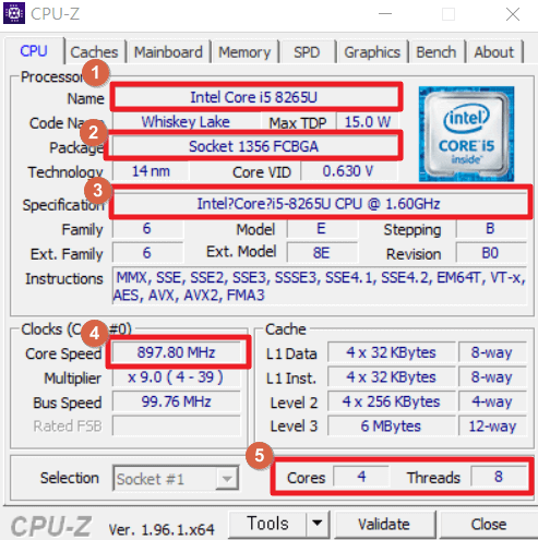 CPU-Z-CPU탭-정보