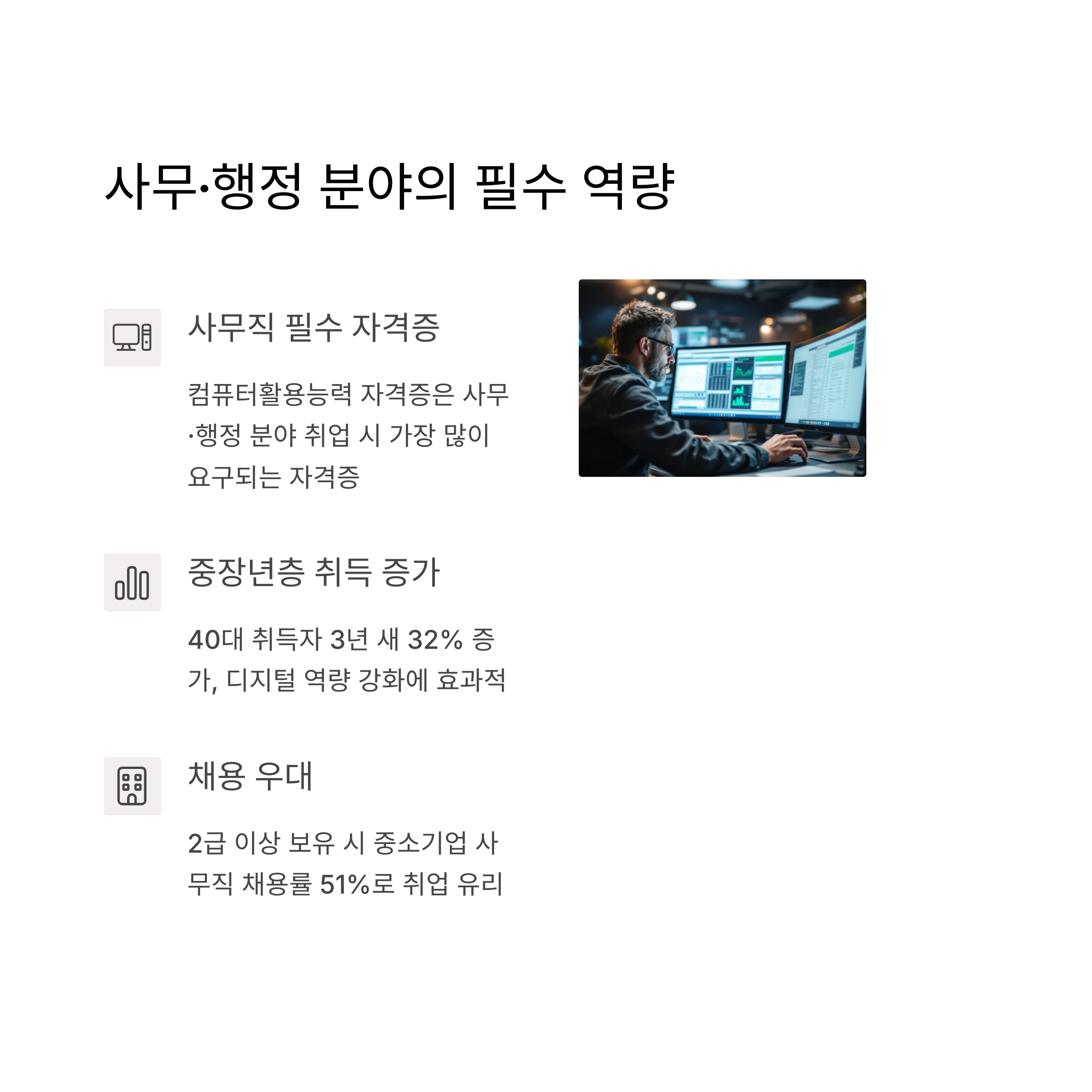 후회 없는 선택, 중년 자격증 추천 리스트 공개
