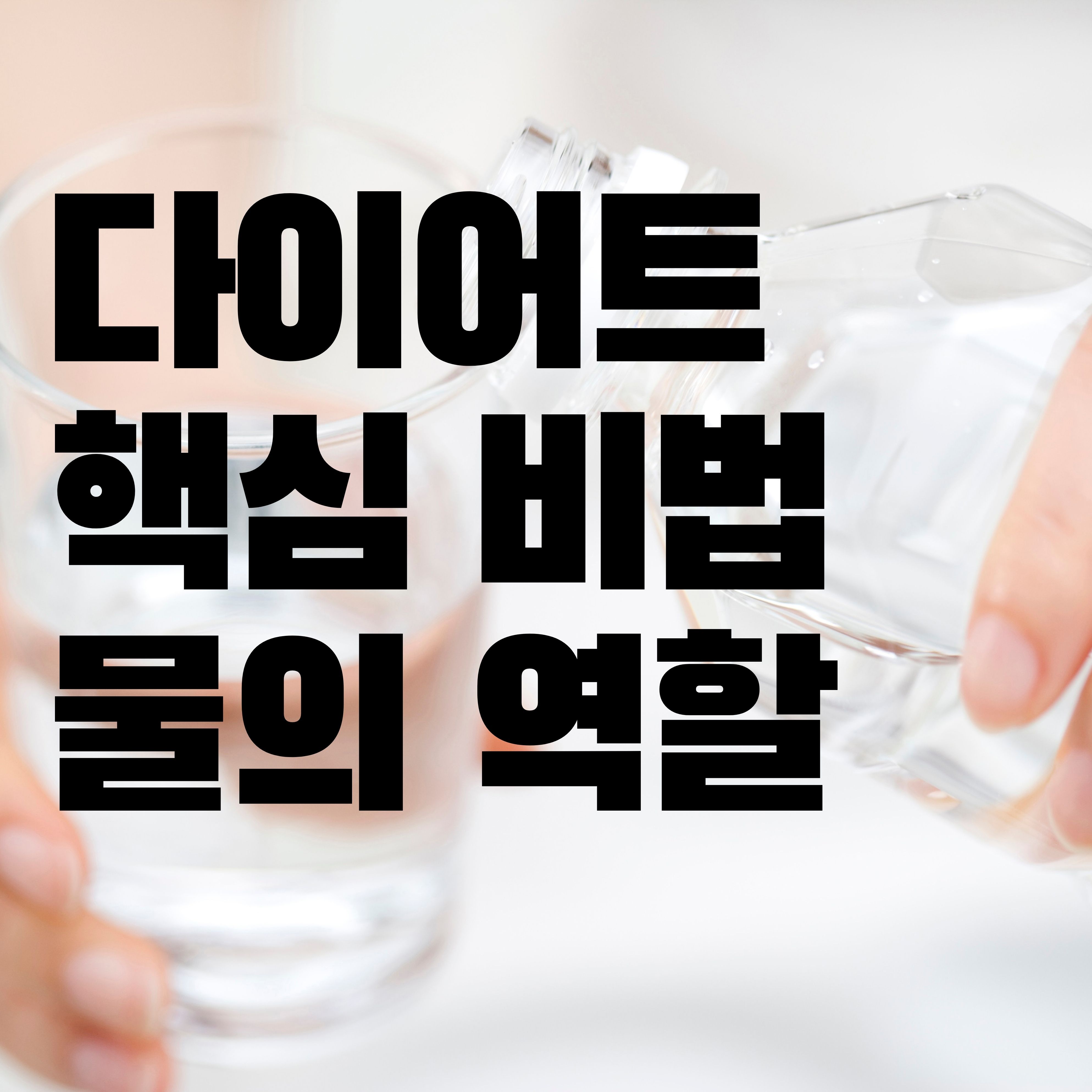 다이어트 핵심 비법 물먹는 타이밍의 중요성