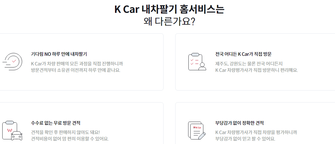 K Car 내차팔기 홈서비스