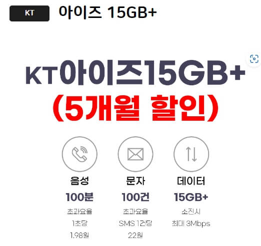 아이즈모바일-무제한요금제