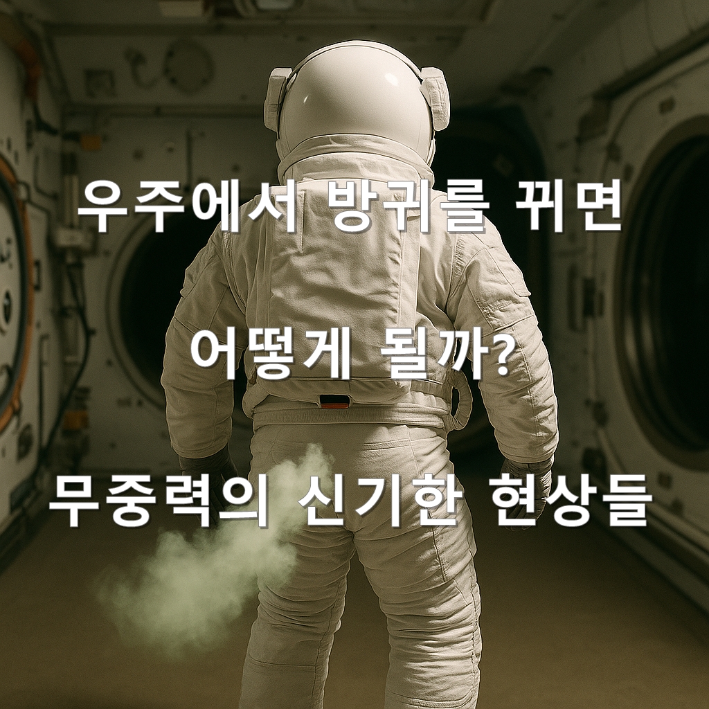 우주에서 방귀를 뀌면 

어떻게 될까? 

무중력의 신기한 현상들