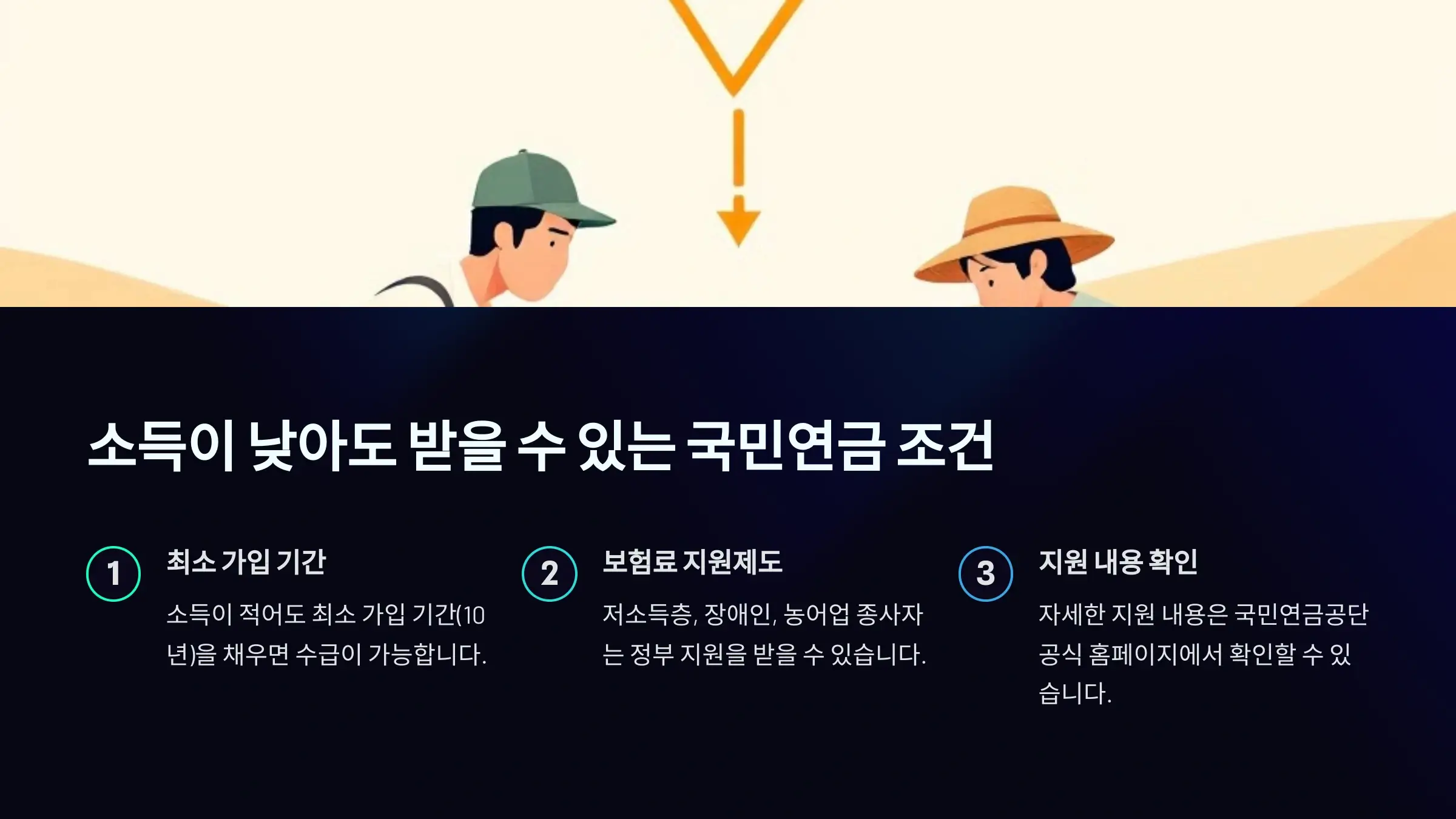 소득이 낮아도 받을 수 있는 국민연금 조건