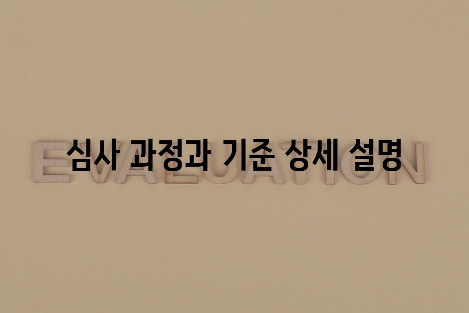 심사 과정과 기준 상세 설명