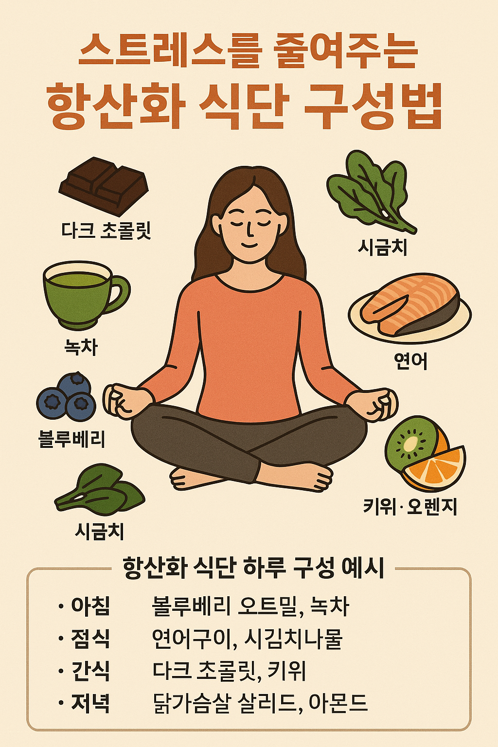 스트레스를 줄여주는 항산화 식단 구성법