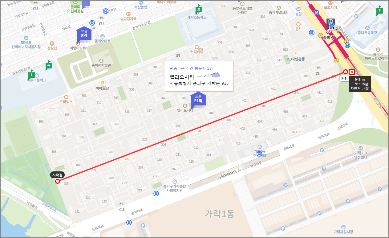 9&#44;510세대 규모의 대단지인 송파 헬리오시티