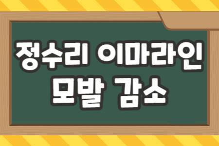 정수리와 이마 라인 모발 감소