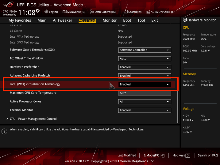 ASUS_VT_활성화
