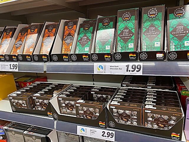 미국마트 라이들 (Lidl) 에서 구매할 수 있는 초콜렛입니다. 대부분 독일이나 벨기에산 제품을 판매하고 있습니다. 