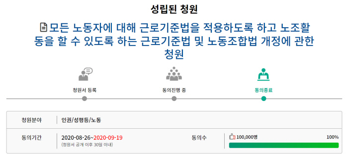  전태일 3법이란? 전태일 3법 국민 청원 국회에서 국민 동의에 즉각적인 논의