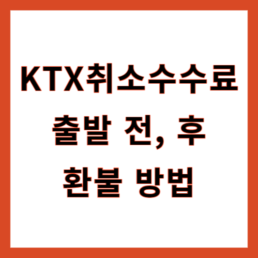 KTX 취소수수료