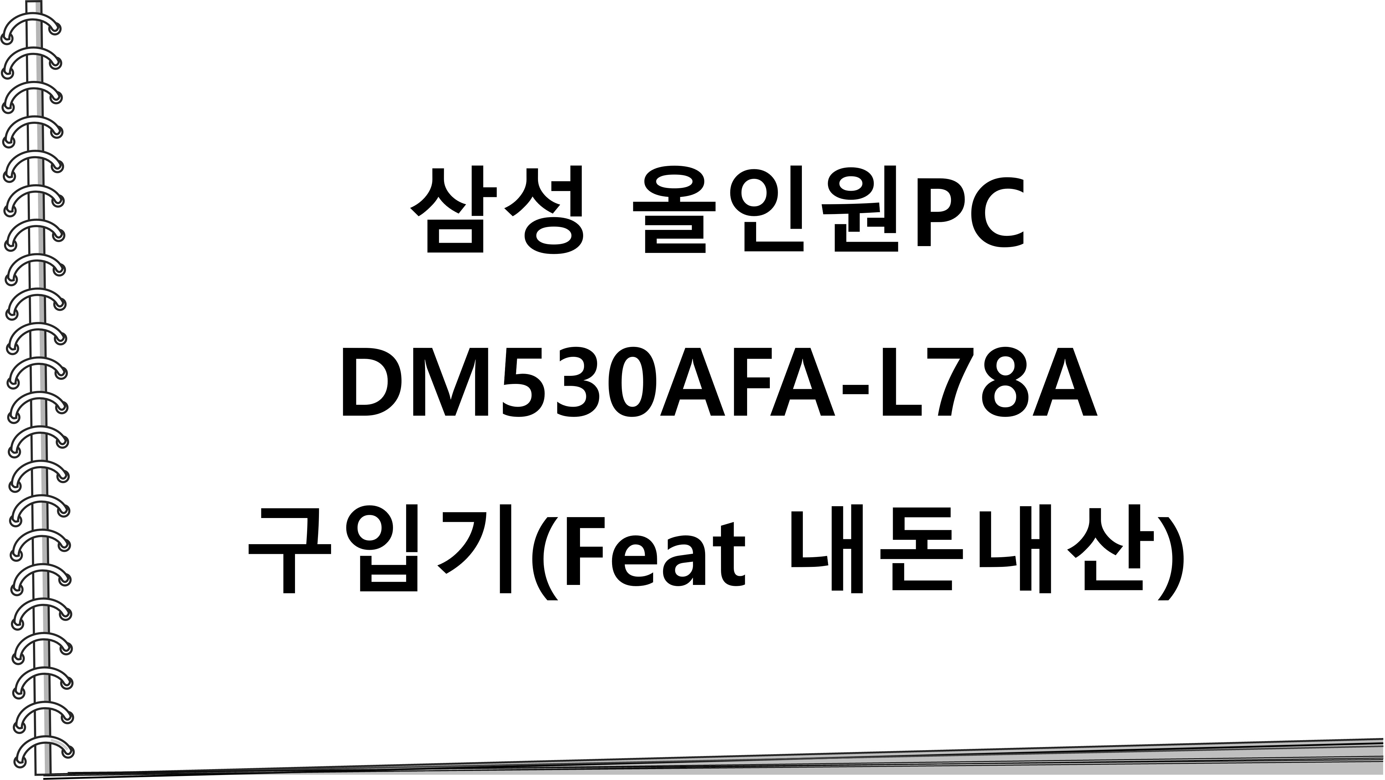  삼성 올인원PC DM530AFA-L78A 구입기(Feat 내돈내산)