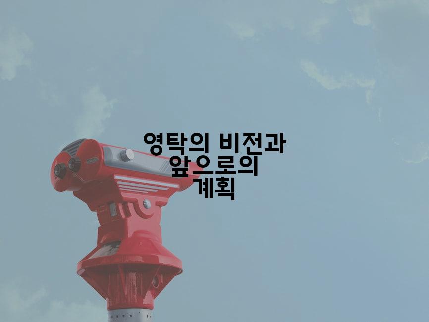 영탁의 비전과 앞으로의 계획