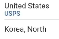 레고를 미국에서 해외직구했는데 북한으로 오배송됨